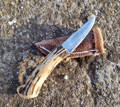 Handmade Knife, Antler Knife, Survival Knife, Outdoor Knife, Custom Knife,  - £38.53 GBP