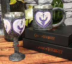 Sacred Love Unicorn Valentines Couple In Heart Shape Wine Goblet And Mug Set - £32.85 GBP