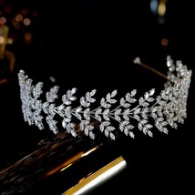 Luxury Leaf Headband Bridal Headdress Crown Wedding Hair Accessories Ladies Brid - £78.92 GBP