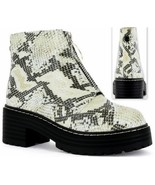 Seven7 Footwear  Women&#39;s Zoe Platform Bootie Ankle Boots, Snake Print Si... - $28.95