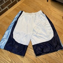 Basketball Shorts Sz 34-38 (2XL) White Blue Athletic Jogging Swimming Trunks - £10.58 GBP