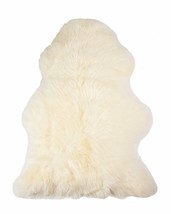 2&#39; X 3&#39; Ivory New Zealand Natural Sheepskin Rug - £79.21 GBP