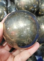 Genuine Pyrite Sphere -- Real Stone Sphere  iron golden  Healing Stone c... - $38.00