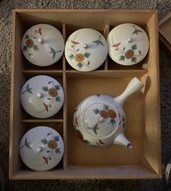 Fukagawa Seiji Chrysanthemum Bird Tea Set/Arita Ware Boxed - $148.49