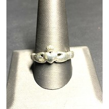 MEN&#39;S 925 STERLING SILVER IRISH CLADDAGH RING SIZE 11 SKY - $43.76