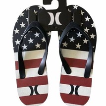 Hurley One Men&#39;s Patriotic STARS/STRIPES Flip Flop Sandals Size: 11 Nw - £12.03 GBP