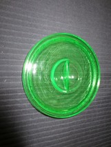 Depression Green Uranium Glass Refrigerator Storage, Canister Lid - 4 7/8&quot; Dia. - £15.98 GBP