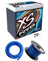 D5100R 3100 Amp Agm Power Cell Car Audio Battery + Power/Ground Wires - $513.99