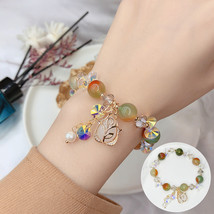 Green/Blue/Pink/Multicolor Shiny Natural Stone Crystal Zircon Bracelets for Wome - £12.22 GBP