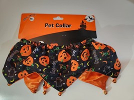 Fang-tastic M/L Halloween Costume Pet Collar/ Bandana Spooky Trick Treat... - £6.15 GBP