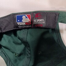 Team MLB OC Sport A's Oakland Athletics Yellow/Green Back Strap Baseball Cap Hat image 4