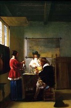 The Visit by Pieter de Hooch - Art Print - £17.57 GBP+