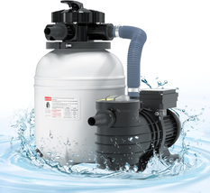 Sand Filter Pump for above Ground Pool with Timer, 12In Sand Filter 1/2H... - £191.64 GBP