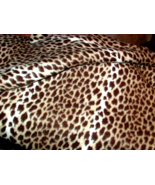 VELOUR  ANIMAL PRINT fabric 144+ x 65" selvage hemmed both sides (sew ca... - $33.60