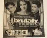 Brutally Normal TV Guide Print Ad Eddy Kaye Thomas TPA7 - £4.72 GBP