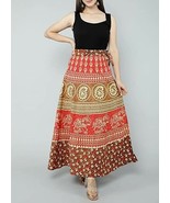 Women Wrap skirt Jaipur Cotton Party Maxi 38&quot;(Free Size upto 46&quot;-XXXL) T... - £25.49 GBP
