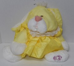 Vintage 1986 Fisher Price Puffalumps Yellow Rabbit Soft plush toy Rare VHTF - £39.46 GBP