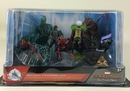 Disney Store Spiderman Far From Home 7 Deluxe Figure Set Mysterio Super ... - £25.94 GBP