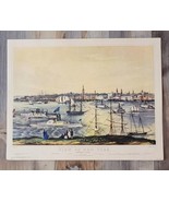 Vtg Currier &amp; Ives Print &quot;View Of New York&quot; 14&quot; x 11&quot; Donald Art Co 1970s  - £15.51 GBP