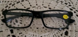 Black Plastic Framed Reading Glasses ~ +2.00 Strength ~ 52~18~140mm ~ D122 - $14.96