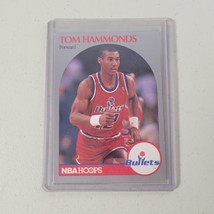 Tom Hammonds Rookie Card #298 Rare Error Washington Bullets 1990 NBA Hoops - £6.97 GBP