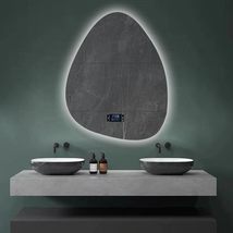 Modern Rectangular Smart LED Bathroom Mirror with Bluetooth Speaker &amp; Ad... - $1,269.99