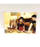 2 Guys Gaze Smiling Fun 1980s Gay Int Vintage Color Photo At Work Bagel ... - $581.06 MXN