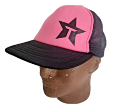 Hot Pink Trucker Hat Adjustable Black Hot Pink Snap Back Punk Rock Star Hat - $299.95 MXN