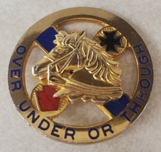 Vintage Korean War Cavalry Over Under or Through Military Pin Horse - £23.19 GBP