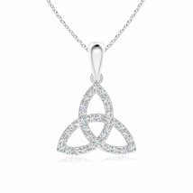 Authenticity Guarantee 
1.2mm Celtic Trinity Knot Diamond Pendant in 14K Whit... - £718.46 GBP