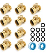 Garden Hose Shut Off Valve 3/4 Inch Solid Brass Garden Hose &#39;10 PCS&#39; - $33.82 CAD