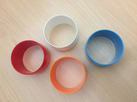 MCM wide bangle acrylic/bakelite bracelets set of 4 image 3