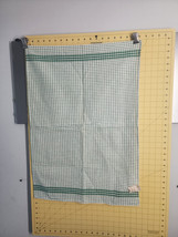 Green White Checkered 100% Cotton Kitchen Tea Towel Vtg Venture NOS New w Tag - £7.06 GBP