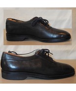 Vintage Salvatore Ferragamo Black Leather Oxfords - Men&#39;s Shoes 8D - £107.90 GBP