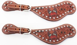 Horse Western Riding Cowboy Boots Leather Spur Straps Tack  7462 - $492.06 MXN