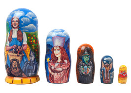 Wizard of Oz Nesting Doll - 6&quot; w/ 5 Pieces - £52.77 GBP