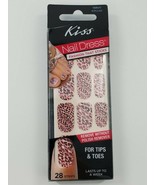 Kiss Nail Dress Fashion 28 Strips 59805 KDS19X Cheetah Pink New - £5.40 GBP