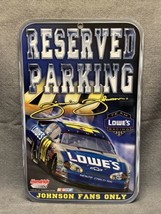 NASCAR Jimmie Johnson Reserved Parking Plastic Sign Lowe&#39;s Fans Only KG - £19.39 GBP