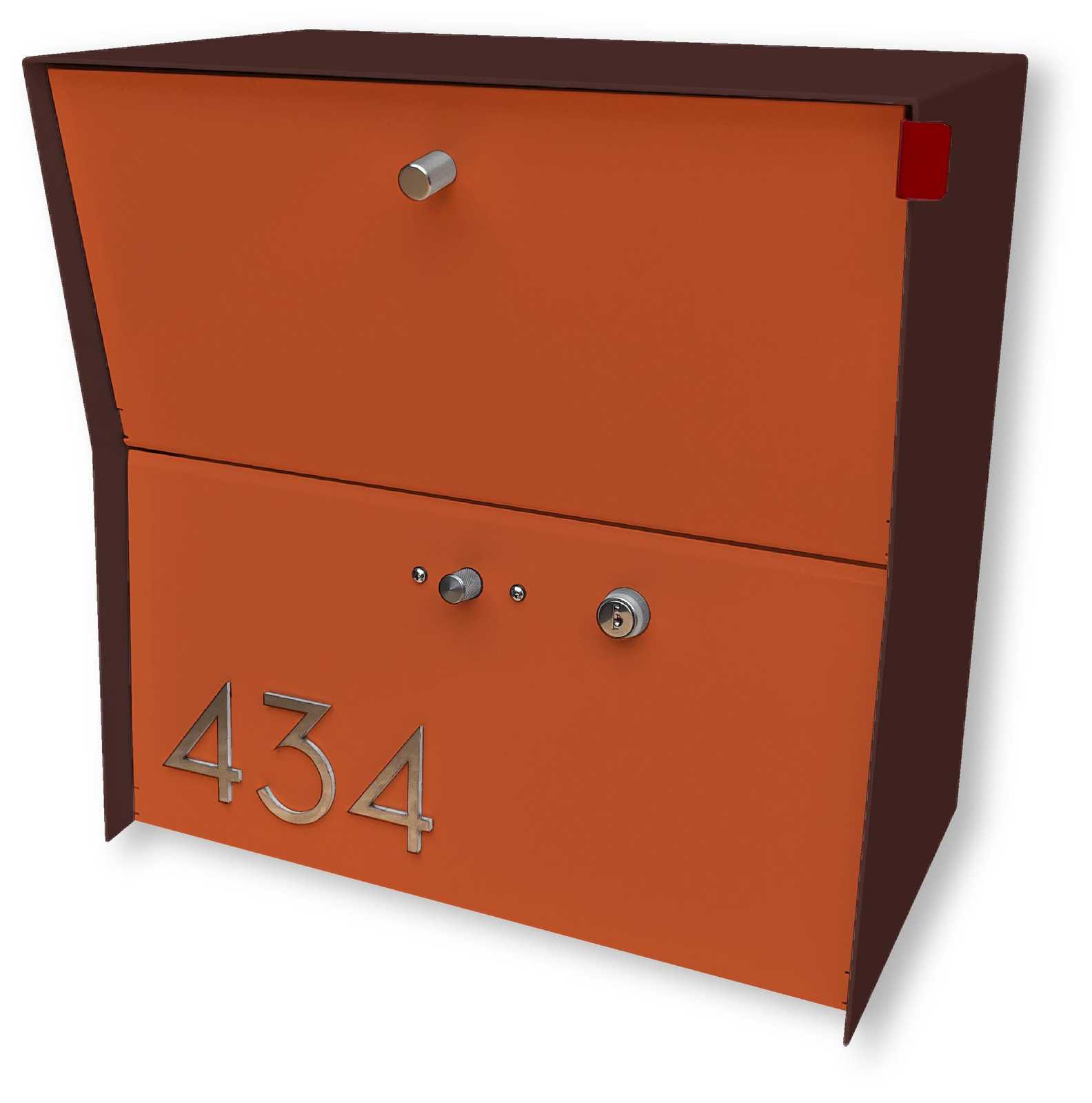 RetroBox Locking Small Package Wall Mounted Mailbox in Coco Nut - $349.00