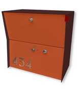 RetroBox Locking Small Package Wall Mounted Mailbox in Coco Nut - $349.00