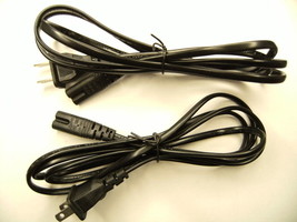 2 Pack Lot 2 Prong Common Electronics Power Cable Cord Wire General Use Electric - £9.70 GBP