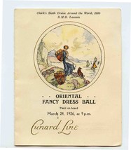 Cunard Line R M S Laconia Oriental Fancy Dress Ball Program 1926 - £20.83 GBP