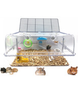 LARGE Deluxe 2-Levels Acrylic Hamster Palace Mouse Habitat Gerbil Home R... - $109.99