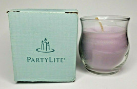 PartyLite Mini Barrel Glass Jar Candle Bestburn 3.7oz  Lilac  P6D/G3367 - $14.99