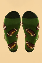 Blackish Green Rugby Football Print Mid-length Socks - $70.96 MXN