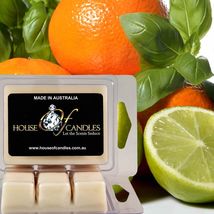 Lime Basil Mandarin Eco Soy Wax Candle Wax Melts Clam Packs Hand Poured Vegan - £11.19 GBP+