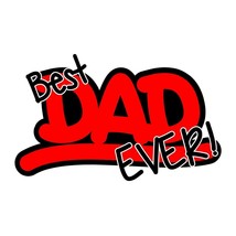 Father&#39;s Day Best Dad Ever Edible Cake Topper Decoration - £10.14 GBP