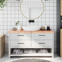  Bathroom Countertop Light Brown 55.1"x23.6"x(0.8"-2.4") Treated Solid Wood - $297.49