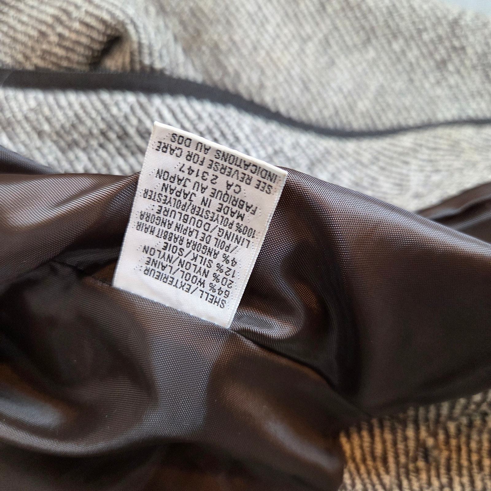Vintage 90s Talbots Wool Silk Linen Tweed Jacket Brown Zip Front Women’s 6 Item image 4