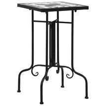 Side Table Black and White Iron Small Durable Mosaic Side Table - $2,369.13 MXN